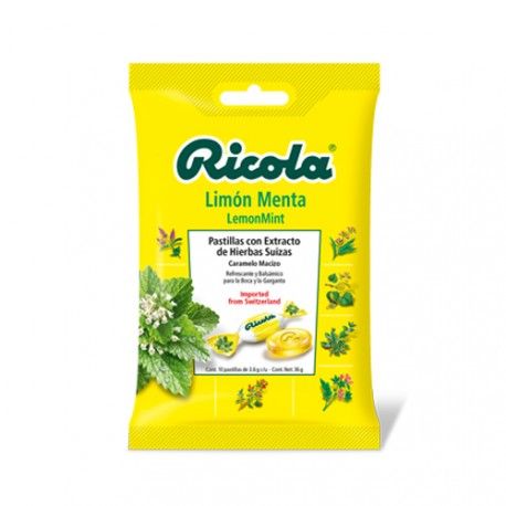Ricola Caramelos de Limón Menta Sin Azucar Bolsa 70 gr. Ricola Caramelos de Limón Menta Sin Azucar Bolsa 70 gr.