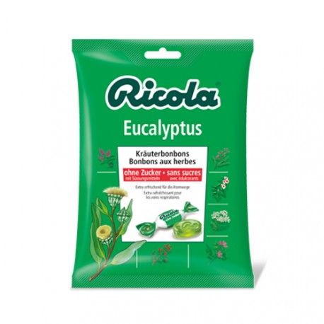 Ricola Caramelos de Eucalipto Sin Azucar Bolsa 70 gr. Ricola Caramelos de Eucalipto Sin Azucar Bolsa 70 gr.