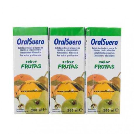 Oralsuero Sabor Frutas 200 ml. Pack de 3 Unidades Oralsuero Sabor Frutas 200 ml. Pack de 3 Unidades