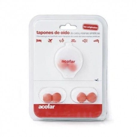 TAPONES OIDO ACOFAR CERA Y RESINAS SINTE. TAPONES OIDO ACOFAR CERA Y RESINAS SINTE.