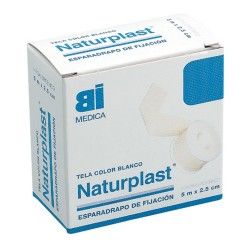 ESPARADRAPO NATURPLAST T.C/BLAN. 5 X 5