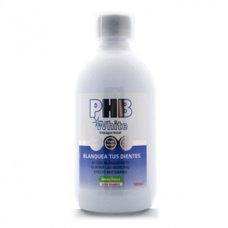 PHB WHITE ENJUAGUE BUCAL BLANQUEADOR 500 M PHB WHITE ENJUAGUE BUCAL BLANQUEADOR 500 M