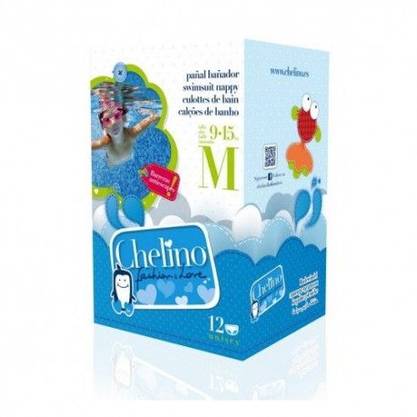 PAÑAL CHELINO SWIMMERS T/ M 9-15K BOLSA 12U PAÑAL CHELINO SWIMMERS T/ M 9-15K BOLSA 12U