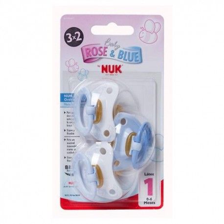 Nuk Chupete Latex Nukete Blue T-1 Nuk Chupete Latex Nukete Blue T-1