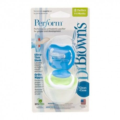 CHUPETE SILIC DR.BROWN,S PERFORM AZUL 0-6M 2U CHUPETE SILIC DR.BROWN,S PERFORM AZUL 0-6M 2U
