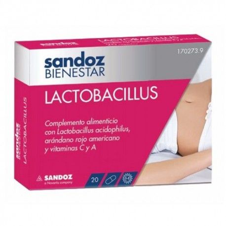 BIENESTAR LACTOBACILLUS SANDOZ 20 CAPS. BIENESTAR LACTOBACILLUS SANDOZ 20 CAPS.