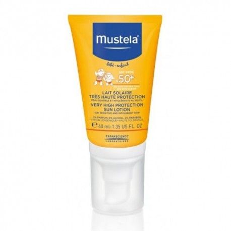 Mustela Leche Solar Muy Alta Protección Especial Cara SPF 50+ 40 ml. Mustela Leche Solar Muy Alta Protección Especial Cara SPF 50+ 40 ml.