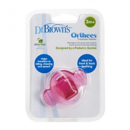 Dr. Brown's Orthees Mordedor de Transición Rosa Dr. Brown's Orthees Mordedor de Transición Rosa