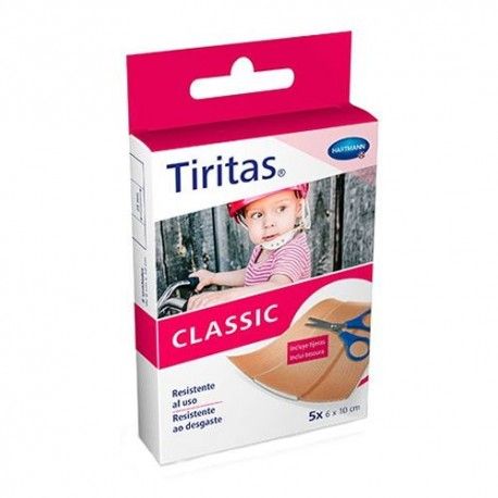 Tiritas Classic Tela 5 Unidades de 6x10 cm. + Tijeras Tiritas Classic Tela 5 Unidades de 6x10 cm. + Tijeras