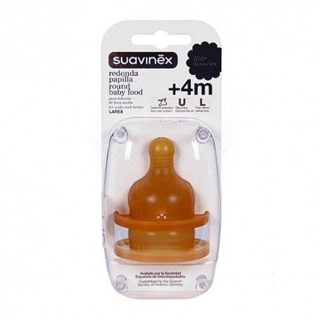 Suavinex Tetina Boca Ancha Papilla Látex +4M 2 Unidades Suavinex Tetina Boca Ancha Papilla Látex +4M 2 Unidades