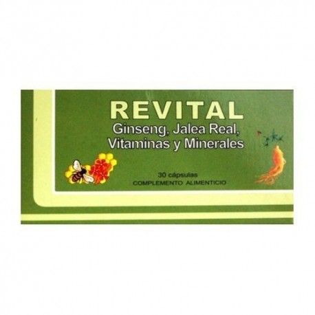 Revital Ginseng + Jalea Real + Vitamina C 30 Cápsulas Revital Ginseng + Jalea Real + Vitamina C 30 Cápsulas