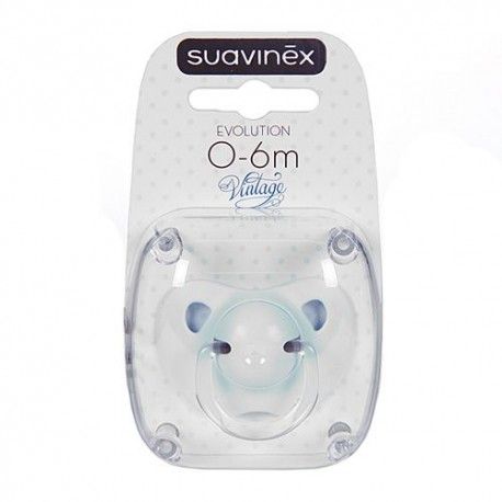 Suavinex Chupete Vintage Azul Anatómico Látex 0-6m 1 Unidad Suavinex Chupete Vintage Azul Anatómico Látex 0-6m 1 Unidad