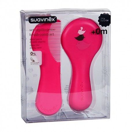 Suavinex Set de Cepillo + Peine Color Rosa Suavinex Set de Cepillo + Peine Color Rosa