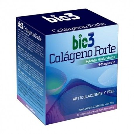 Bio3 Colágeno Forte + Ácido Hialurónico 30 Sobres 12 gr.
