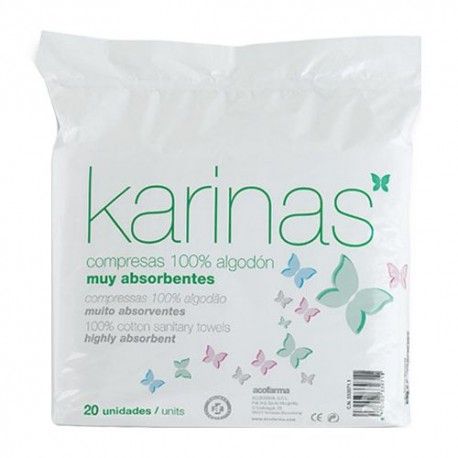 Karinas Compresas de Algodón 20 Unidades Karinas Compresas de Algodón 20 Unidades