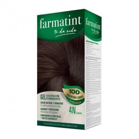 Farmatint Gel Coloración Permanente 4N Castaño Farmatint Gel Coloración Permanente 4N Castaño