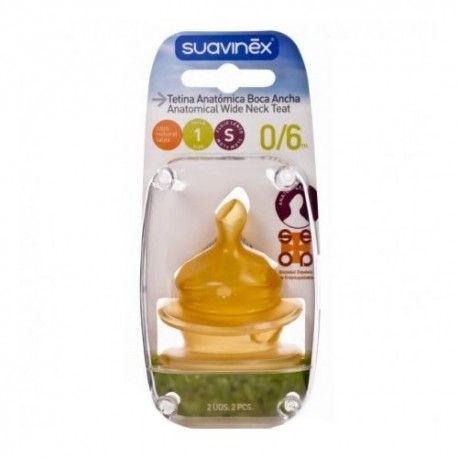 Suavinex Tetina Anatómica Latex T1 S 2 Unidades Suavinex Tetina Anatómica Latex T1 S 2 Unidades
