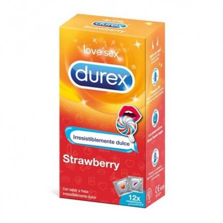 Durex Strawberry Irresistiblemente Dulce 12 Preservativos Durex Strawberry Irresistiblemente Dulce 12 Preservativos