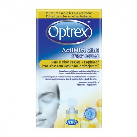 Optrex ActiMist 2in1 Spray Ocular Picor de Ojos + Lagrimeo 10 ml. Optrex ActiMist 2in1 Spray Ocular Picor de Ojos + Lagrimeo 10 ml.