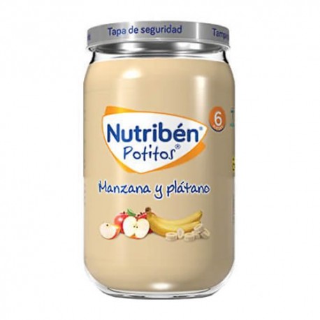 Nutribén Potitos Manzana y Plátano 235 gr. Nutribén Potitos Manzana y Plátano 235 gr.