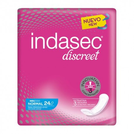 Indasec Discreet Compresas Normal 24 Unidades Indasec Discreet Compresas Normal 24 Unidades