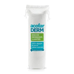 AcofarDERM Discos Para Desmaquillar 100% Algodón 80 Unidades