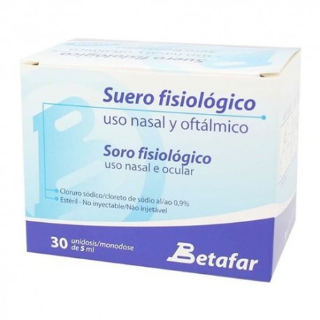 SUERO FISIOLOGICO BETAFAR 30UNIDOSIS X 5ML. SUERO FISIOLOGICO BETAFAR 30UNIDOSIS X 5ML.