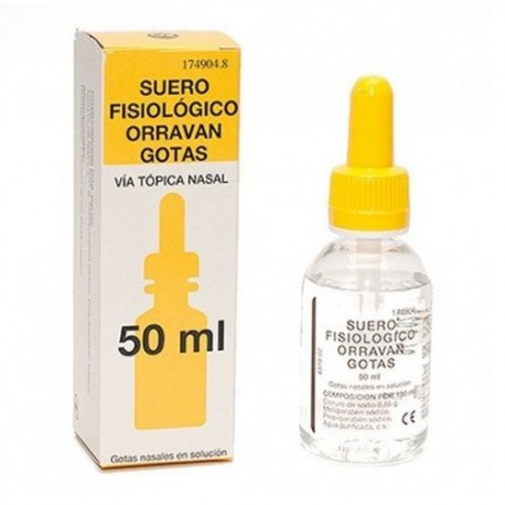 SUERO FISIOLOGICO ORRAVAN GOTAS 50 ML. SUERO FISIOLOGICO ORRAVAN GOTAS 50 ML.