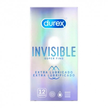 Durex Invisible Extra Lubricado 12 Preservativos Durex Invisible Extra Lubricado 12 Preservativos