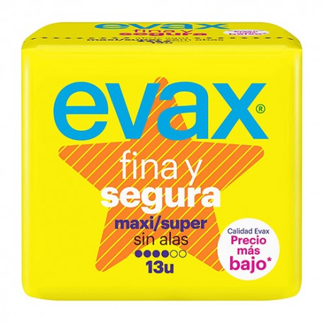 EVAX FINA Y SEGURA MAXI COMPRESAS 13 UND EVAX FINA Y SEGURA MAXI COMPRESAS 13 UND