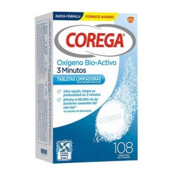 Corega Oxígeno Bio-Activo 3 Minutos 108 Tabletas