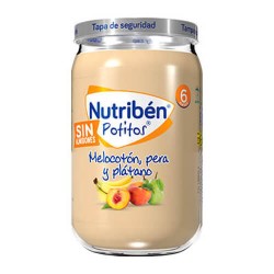 Nutribén Potitos Melocotón, Pera y Plátano Sin Almidones 235 gr.