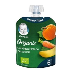 Nestlé Gerber Organic Calabaza Plátano Zanahoria 90 gr.