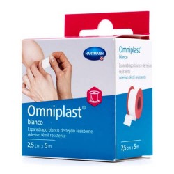 Omniplast Esparadrapo Blanco de Tejido Resistente 2,5 cm. x 5 m.
