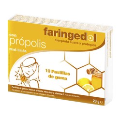 FARINGEDOL PROPOLIS MIEL-LIMON 10 PASTILLAS DE GOMA