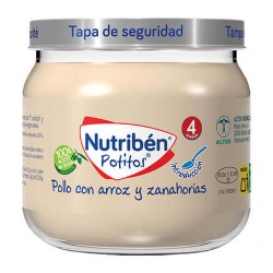 Nutribén Potitos Introducción Pollo con Arroz y Zanahoria 120 gr.