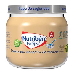 Nutribén Potitos Introducción Ternera con Menestra de Verduras 120 gr.
