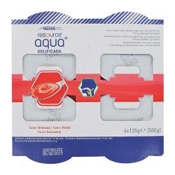 Nestlé Resource Aqua+ Gelificada Sabor Granada 4x125 gr.
