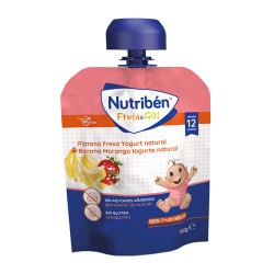 Nutribén Fruta & Go! Plátano, Fresa y Yogurt Natural 90 gr.