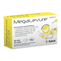 Megalevure Vía Oral Sabor Plátano 10 Sticks