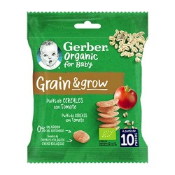 Nestlé Gerber Organic for Baby Grain&Grow Puffs de Cereales con Tomate 7 gr.