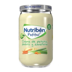 Nutribén Potitos Crema de Patata, Puerro y Zanahoria 235 gr.
